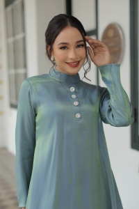 Esther Kurung Batik In Sky Grey (TOP)
